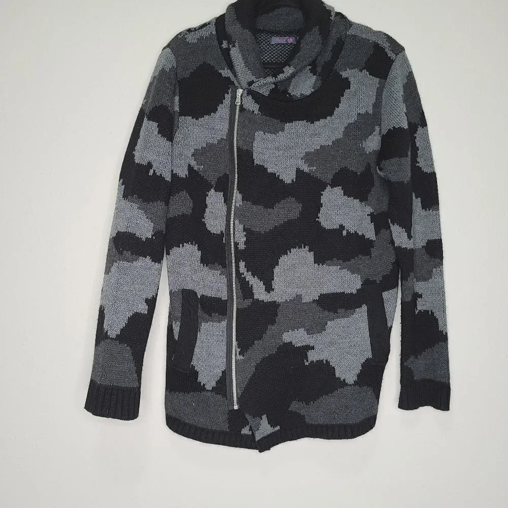 Ron‎ Tomson Men's Camo Moto zip Cardigan
